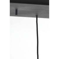 Light & Living Mayson Pendant Matt Black And Glass Smoked