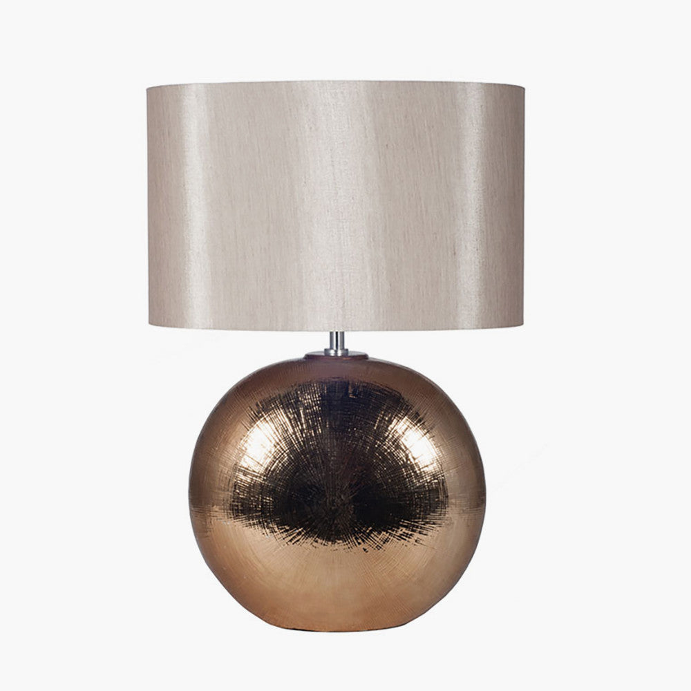 Olivia's Vera Textured Ceramic Table Lamp in Bronze