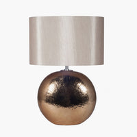 Olivia's Vera Textured Ceramic Table Lamp in Bronze