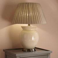 Olivia's Harley Ceramic Table Lamp in Cream