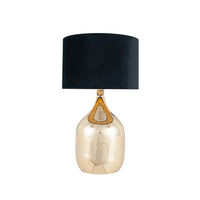 Olivia's Stellie Glass Dual Light Table lamp in Champagne Gold