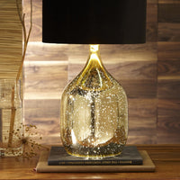 Olivia's Stellie Glass Dual Light Table lamp in Champagne Gold