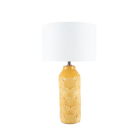 Olivia's Lucinda Embossed Ceramic Table Lamp in Mustard