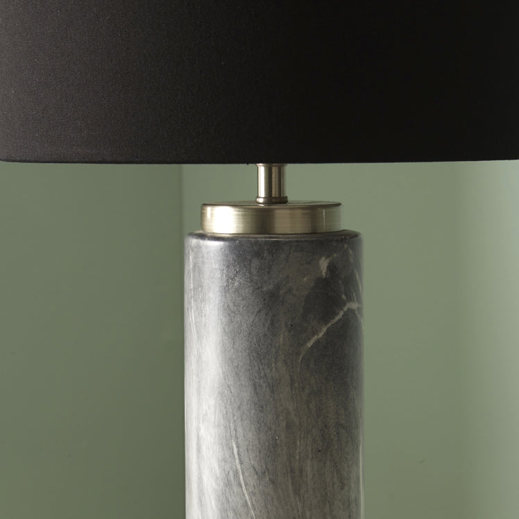 Caria Tall Marble Effect Ceramic Table Lamp - Grey Pacific Lifestyle 2