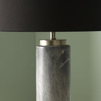 Olivia's Caria Tall Marble Effect Ceramic Table Lamp in Grey