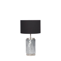 Olivia's Caria Small Marble Effect Ceramic Table Lamp in Grey