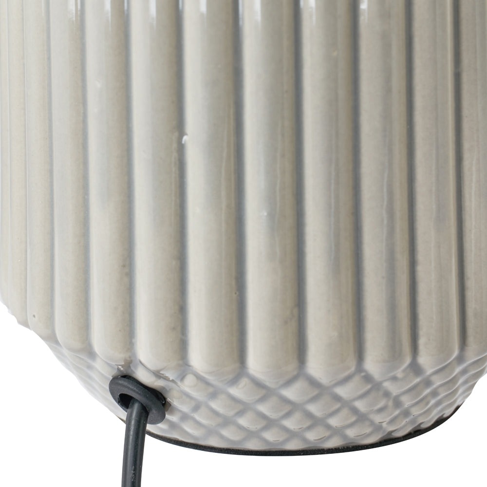 Terrie Geo Textured Tall Ceramic Table Lamp - Grey Pacific Lifestyle 7