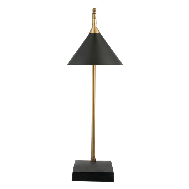 Netty Table Lamp - Matt Black & Antique Brass Pacific Lifestyle 1