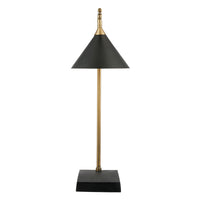 Olivia's Netty Table Lamp in Matt Black and Antique Brass