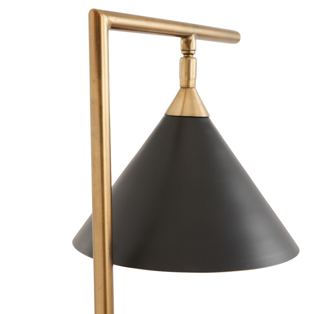 Netty Table Lamp - Matt Black & Antique Brass Pacific Lifestyle 3