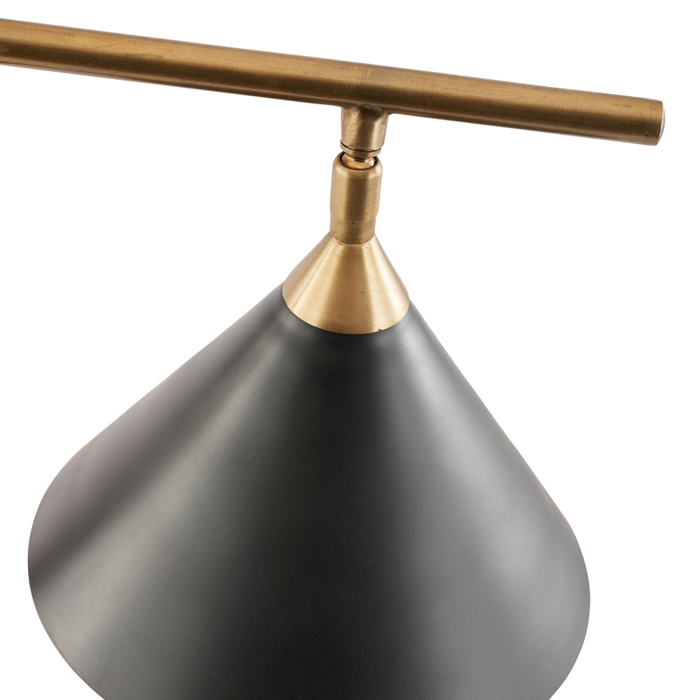 Olivia's Netty Table Lamp in Matt Black and Antique Brass