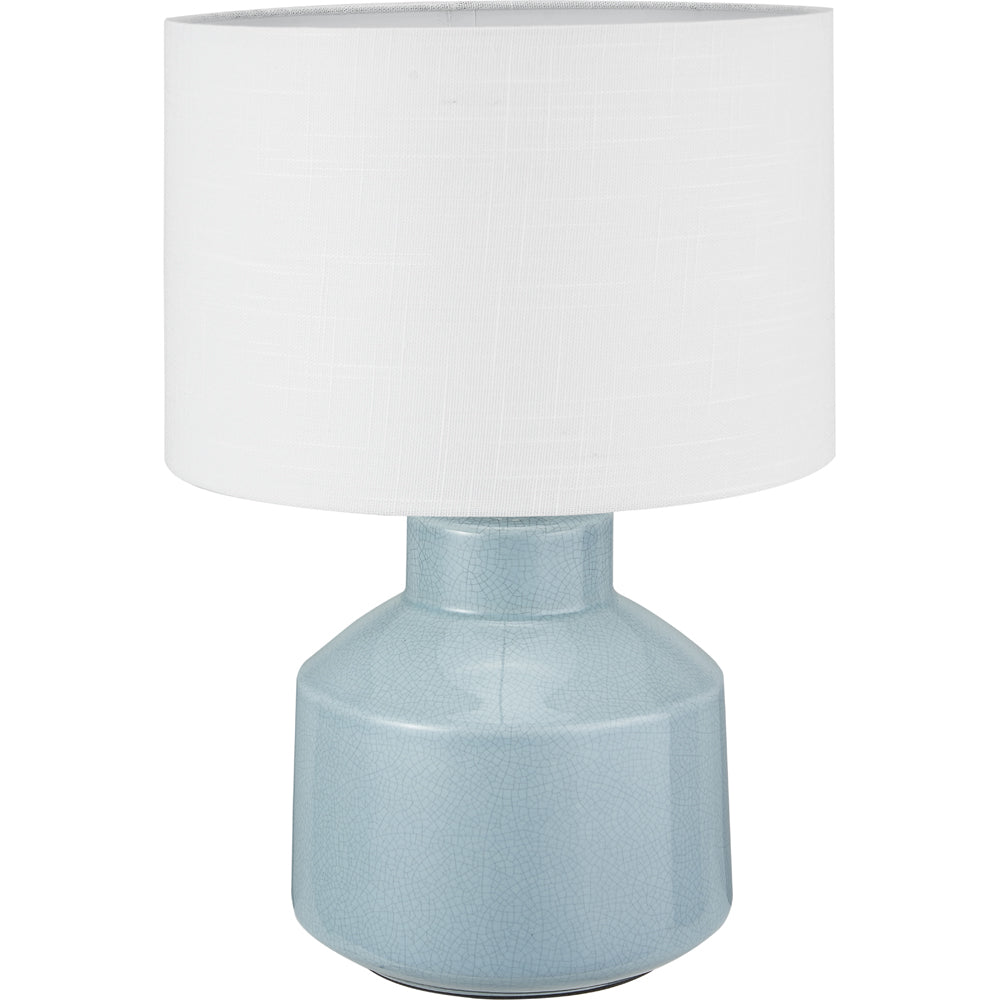Olivia's Nala Crackle Effect Table Lamp in Duck Egg Blue
