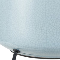 Olivia's Nala Crackle Effect Table Lamp in Duck Egg Blue