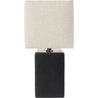 Olivia's Joji Ceramic Rectangular Table Lamp in Black