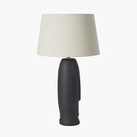 Rushmore Conan Textured Ceramic Table Lamp With Face Detail in Black