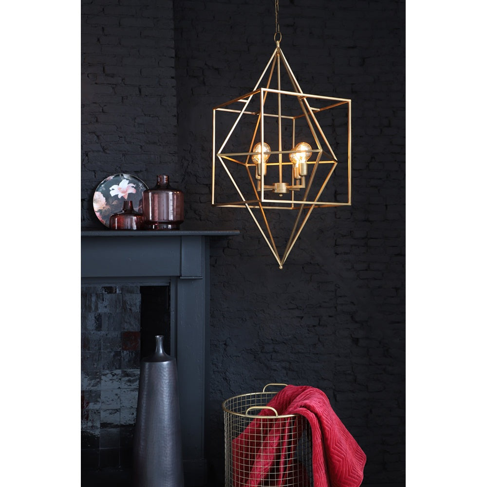 Light & Living Drizella 4 Lamp Pendant Gold