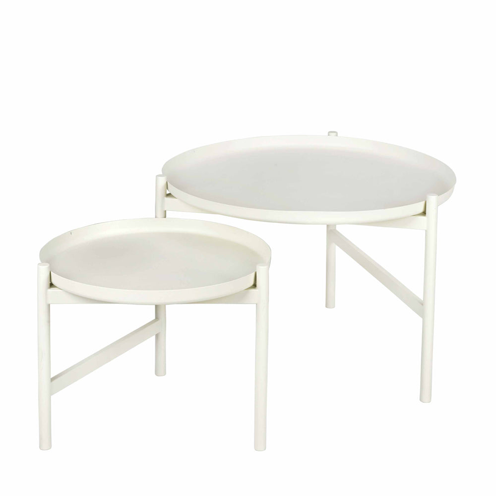 Broste Copenhagen Turner Table Side Table in White