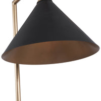 Olivia's Netty Floor Lamp in Matt Black And Antiuqe Brass