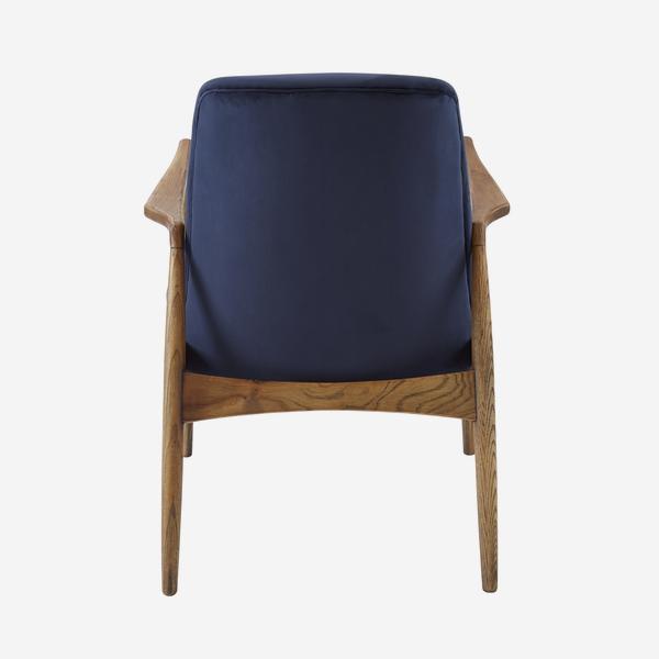 Andrew Martin Crispin Blue Velvet Chair-AndrewMartin-Olivia's