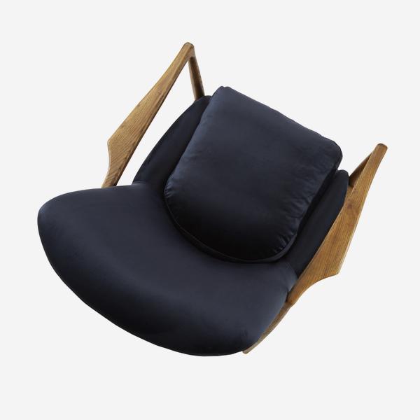 Andrew Martin Crispin Blue Velvet Chair-AndrewMartin-Olivia's