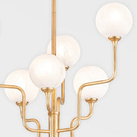 Hudson Valley Lighting 6 Light Chandelier in Vintage Gold Leaf