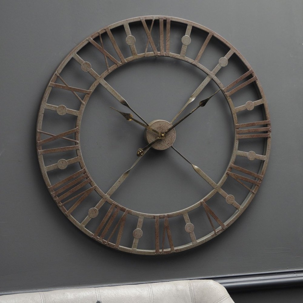 Libra Interiors Skeleton Wall Clock In Antique Finish