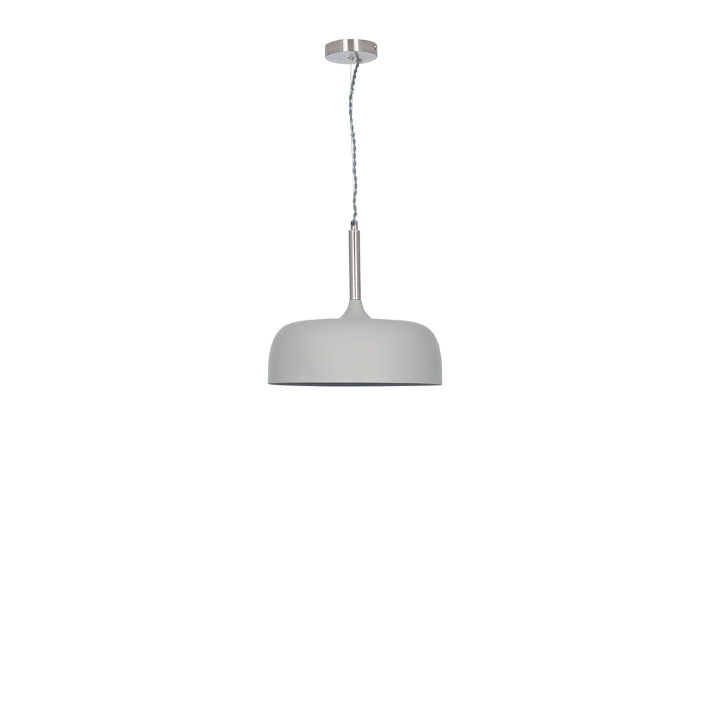 Olivia's Cosmo Matt Domed Metal Pendant in Grey