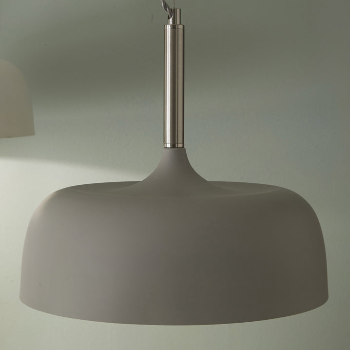 Olivia's Cosmo Matt Domed Metal Pendant in Grey