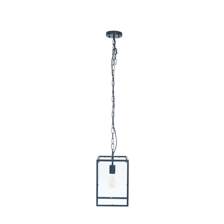 Krissy Metal & Glass Pendant Light - Matt Black Pacific Lifestyle 2