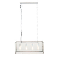 Olivia's Lyle Metal and Glass Four Bulb Pendant in Silver