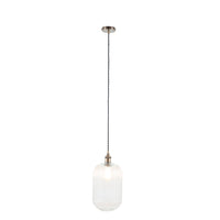 Olivia's Abby Tall Clear Ribbed Glass Pendant