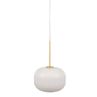 Olivia's Luca Ribbed Squoval Pendant in White & Gold