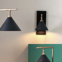 Olivia's Netty Wall Lamp in Matt Black and Antique Brass