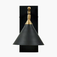 Olivia's Netty Wall Lamp in Matt Black and Antique Brass