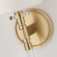 Hudson Valley Lighting Blixen 1 Light Wall Sconce in Aged Brass