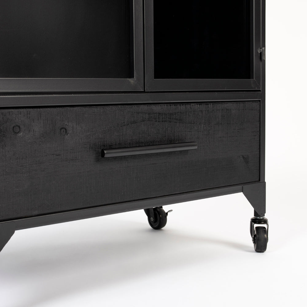 Modern saffron deals textured black cabinet