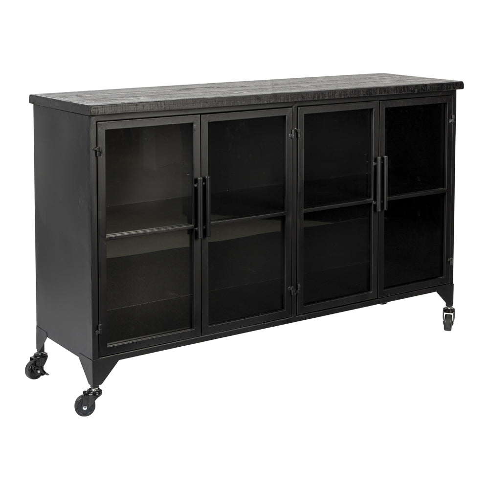 Olivia's Nordic Living Collection - Frey Low Cabinet in Black