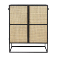 Olivia's Nordic Living Collection Guy Low 2 Door Cabinet in Black