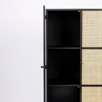 Olivia's Nordic Living Collection Guy High 2 Door Cabinet in Black