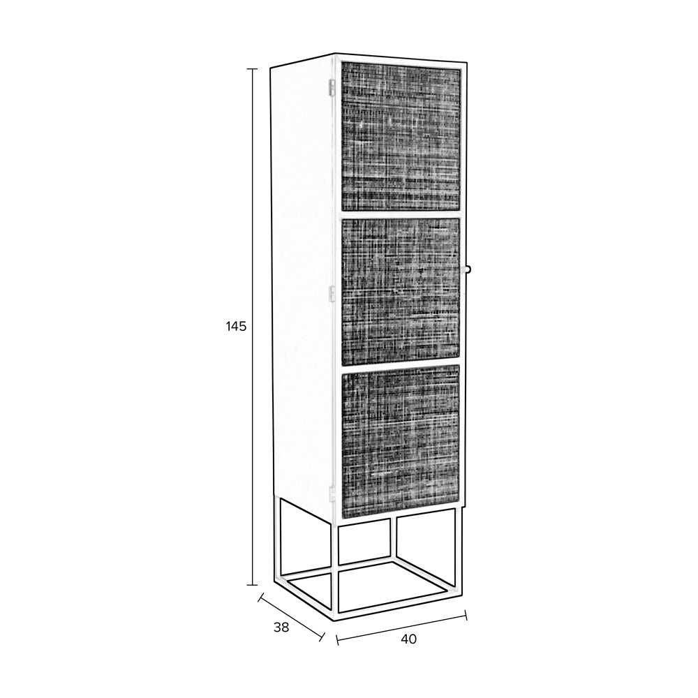 Guy High 1 Door Cabinet - Black Zuiver 12