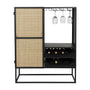 Olivia's Nordic Living Collection Guy Low Wine Cabinet in Black