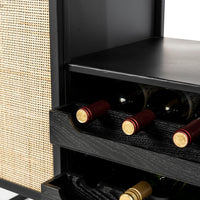 Olivia's Nordic Living Collection Guy Low Wine Cabinet in Black