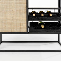 Olivia's Nordic Living Collection Guy Low Wine Cabinet in Black