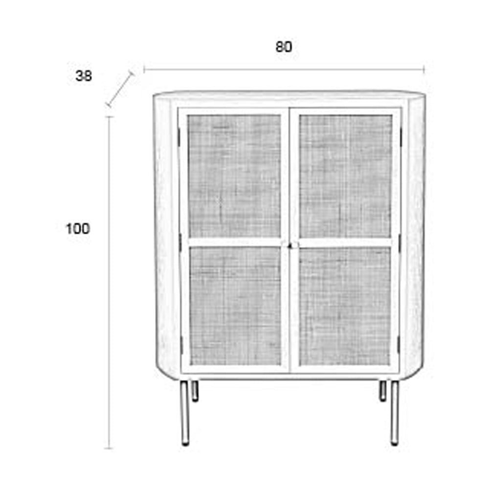 Maya Low 2 Door Cabinet - Beige Zuiver 9