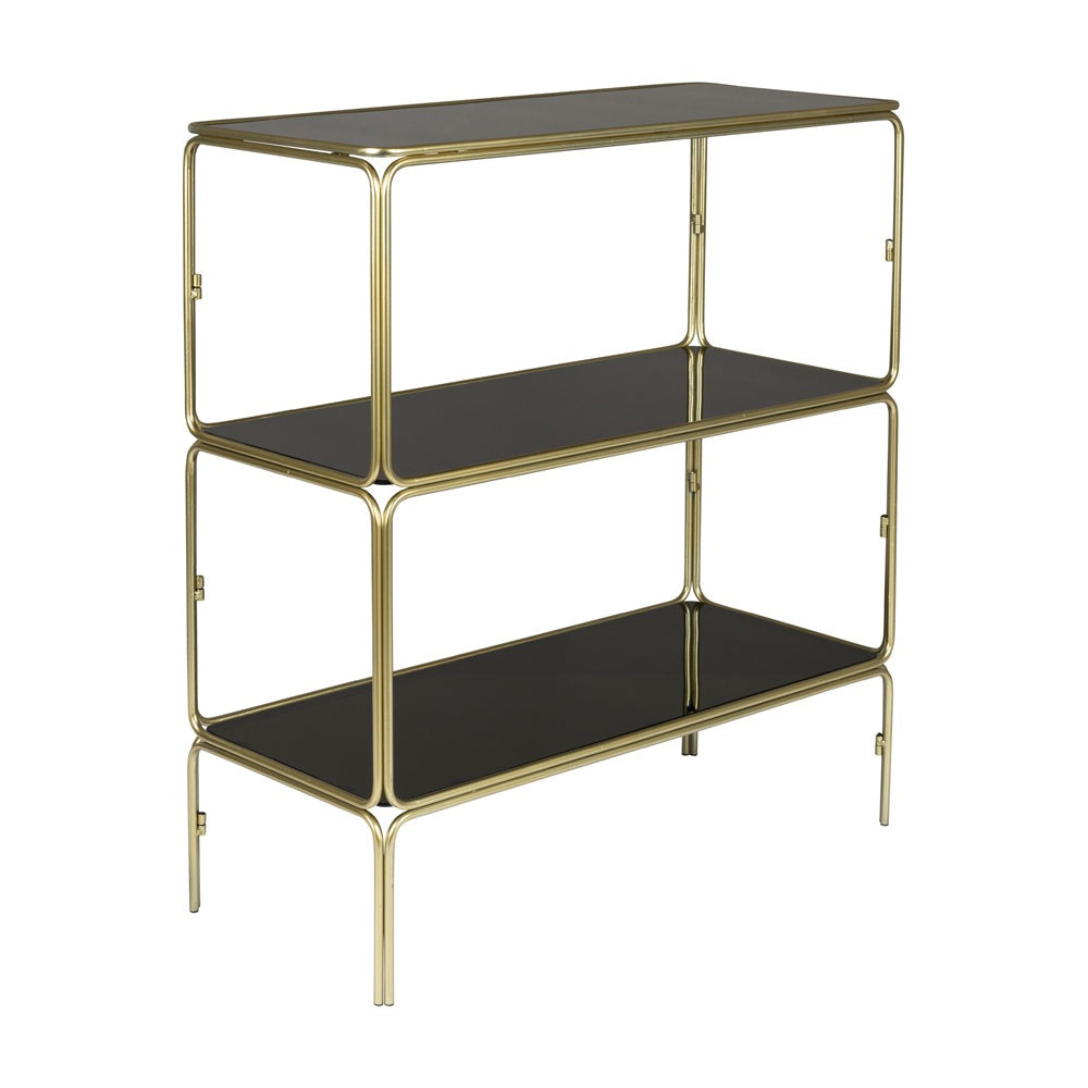 Olivia's Nordic Living Collection Layla Shelving Unit in Gold