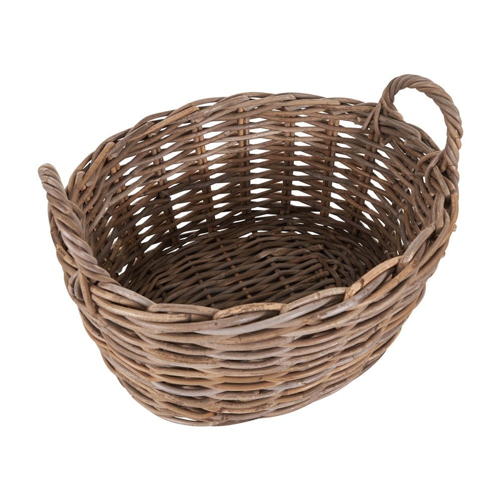 Olivia'a Set of 2 Kobi Oval Baskets in Grey