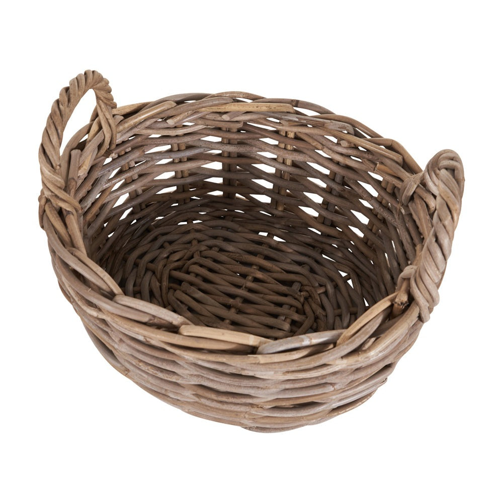 Olivia'a Set of 2 Kobi Oval Baskets in Grey