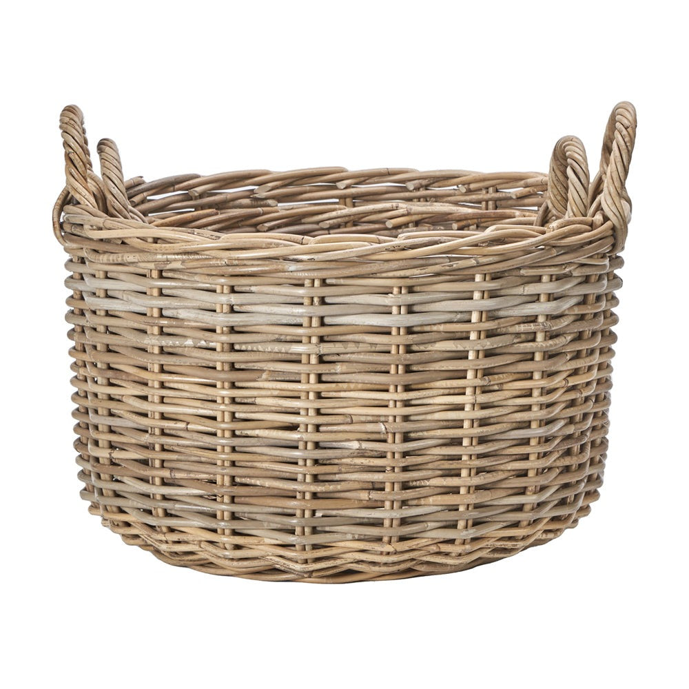 Olivia's Set of 2 Kobi Log Baskets in Grey