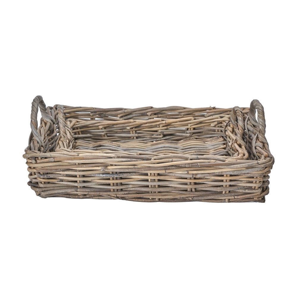 Olivia's Set of 2 Kobi Tray Baskets in Grey