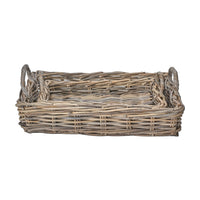 Olivia's Set of 2 Kobi Tray Baskets in Grey